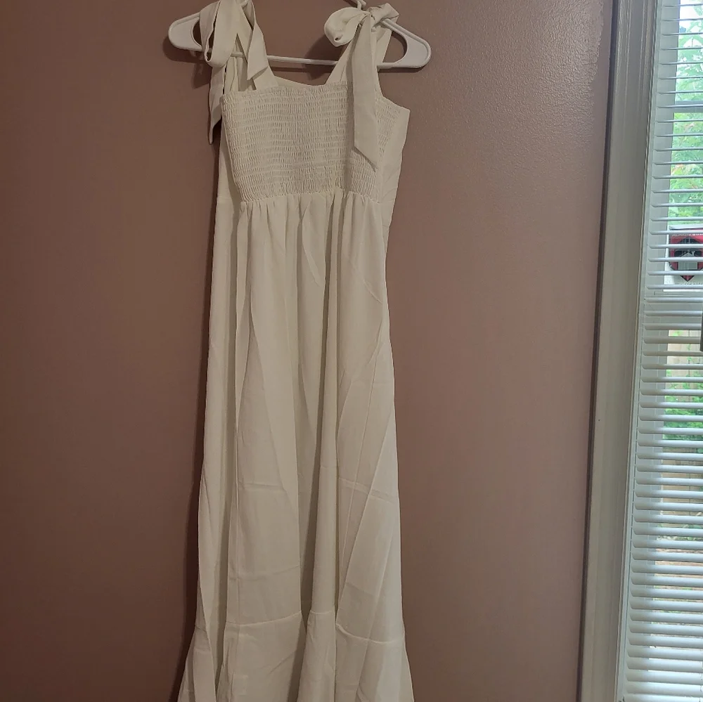 LYANER Spaghetti Strap Sleeveless dress High Waist Split Ruffle - Picture 6 of 6